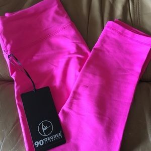 90 Degree Hot Pink Yoga Legging